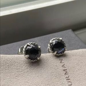 DAVID YURMAN CHATELAINE  BLACK ONYX STUD EARRINGS